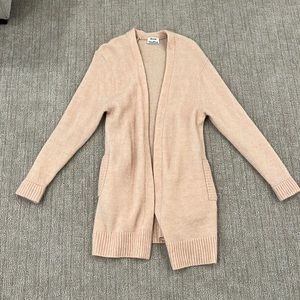 Acne Women's Cardigan in Light Pink Blush Mohair Wool
